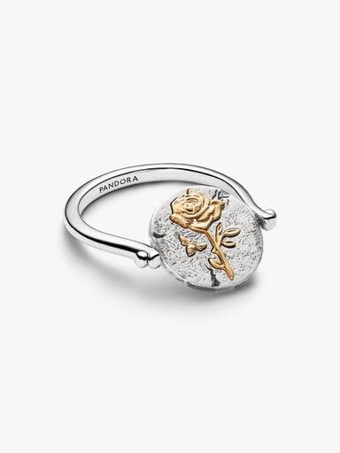 Anello Medallion Rosa "Rosa Inter Spinas Crescit" Reversibile