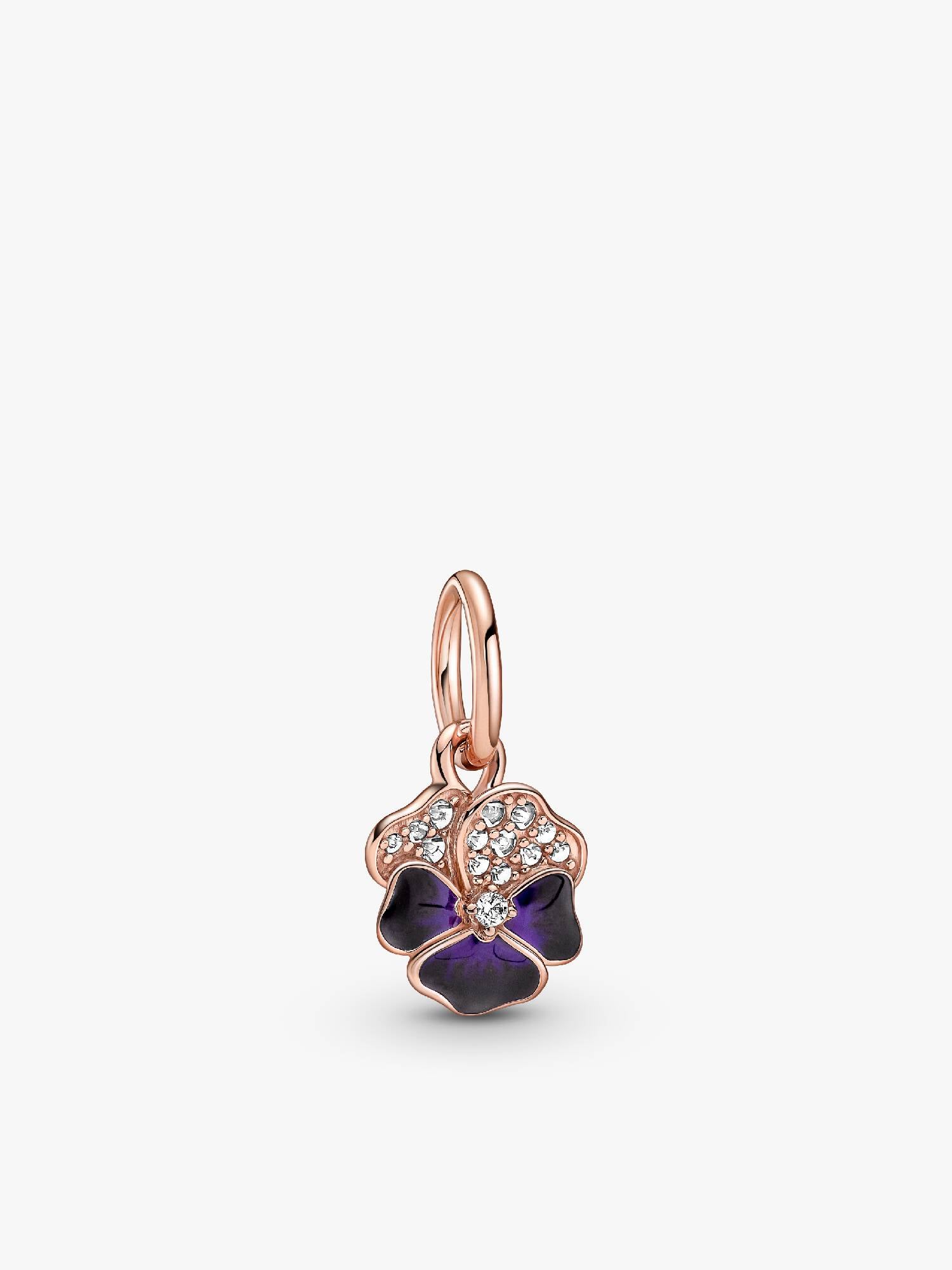 Charm Pendente Viola del Pensiero Luminosa