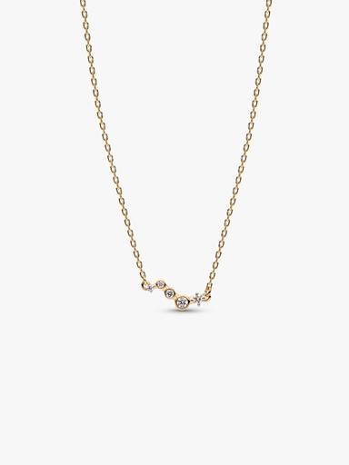 Collana Era in oro 14k Onda con diamanti creati in laboratorio