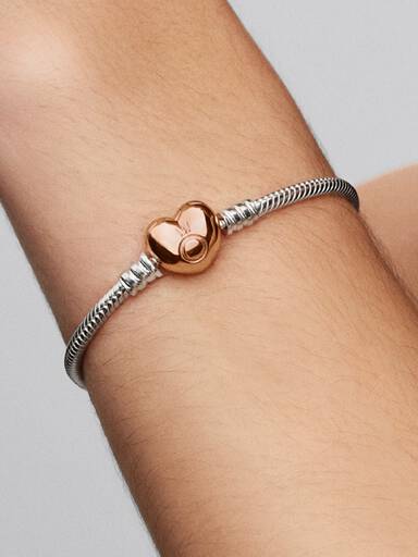 Bracciale Moments con Chiusura a Cuore