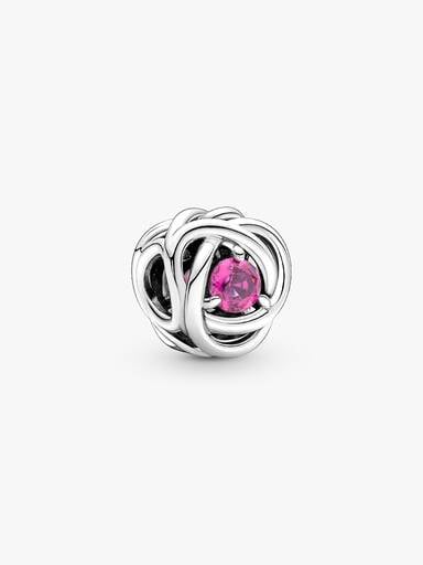 Charm Cerchio Eterno Rosa Ottobre