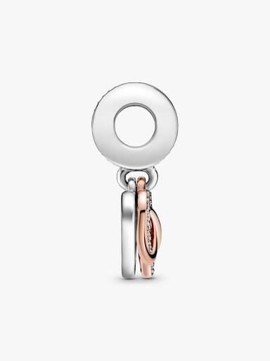 Charm Pendente Cuore e Infinito Rosa