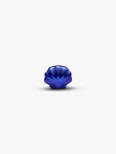 Mini Charm Conchiglia effetto metallico blu