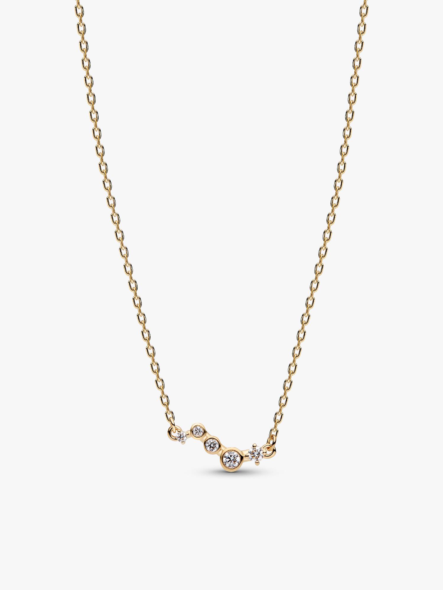 Collana Era in oro 14k Onda con diamanti creati in laboratorio