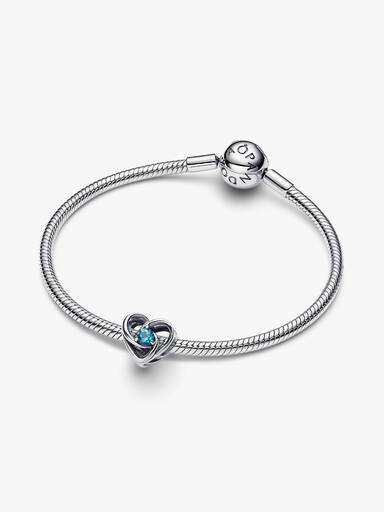 Charm Cuore Eterno Blu Pandora
