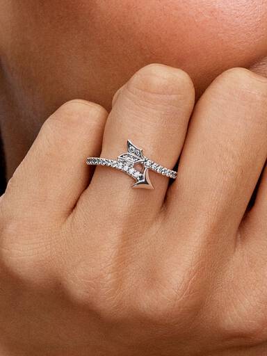 Anello da donna a fascia bombata argento| Forme di Lucchetta Anello da donna a fascia bombata argento| Forme di Lucchetta