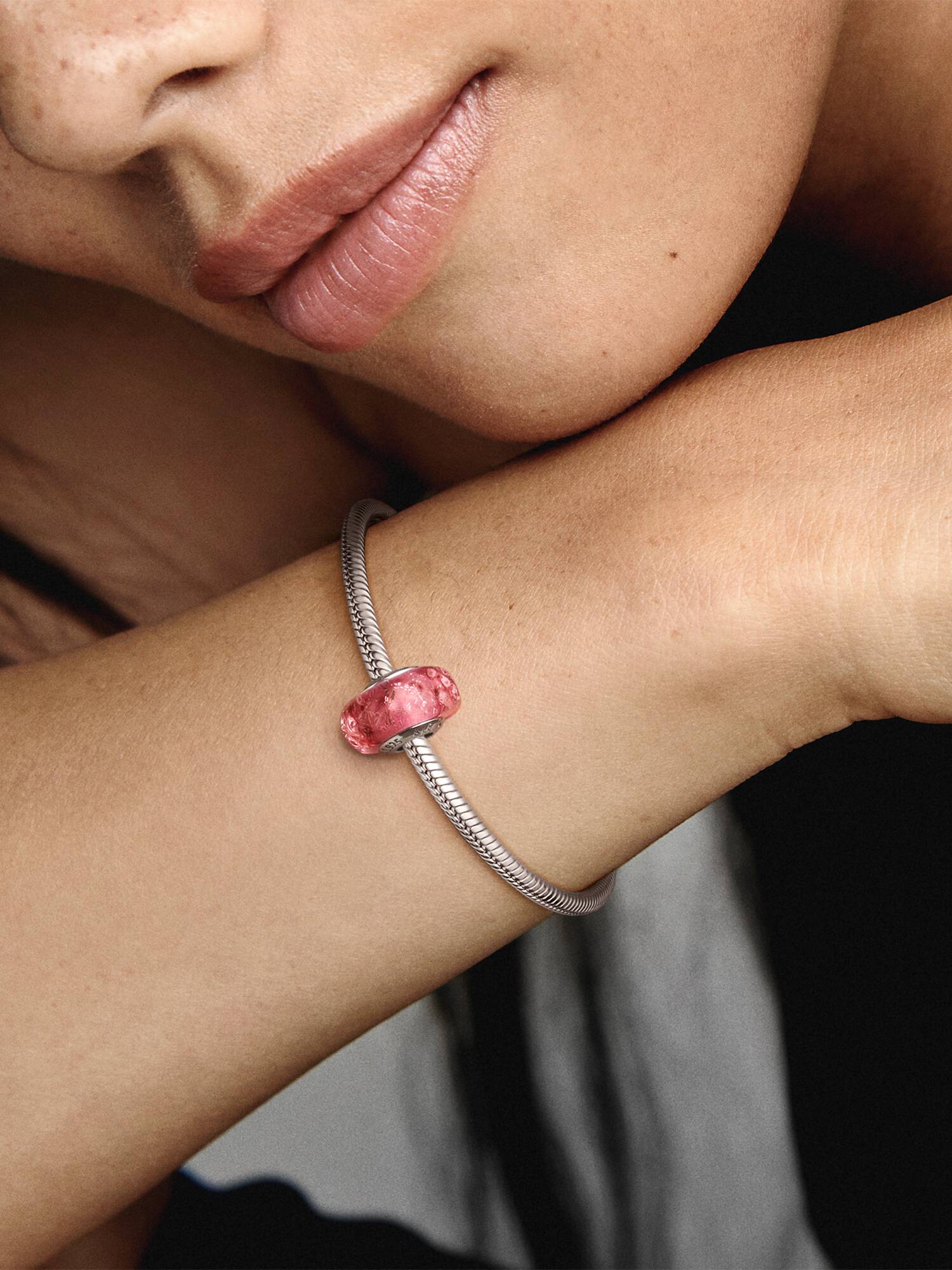 Charm Vetro di Murano Fantasia Rosa