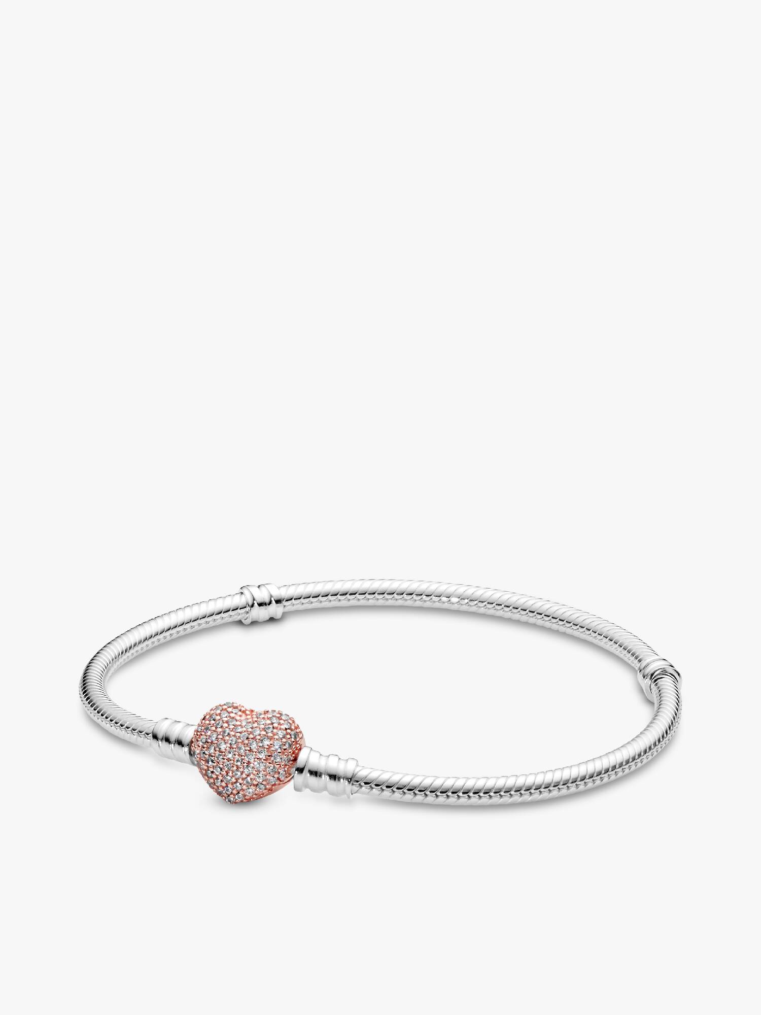 Bracciale Moments con Chiusura a Cuore Pavè