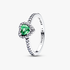 Anello Cuore in Rilievo Verde Chiaro Anello Cuore in Rilievo Verde Chiaro
