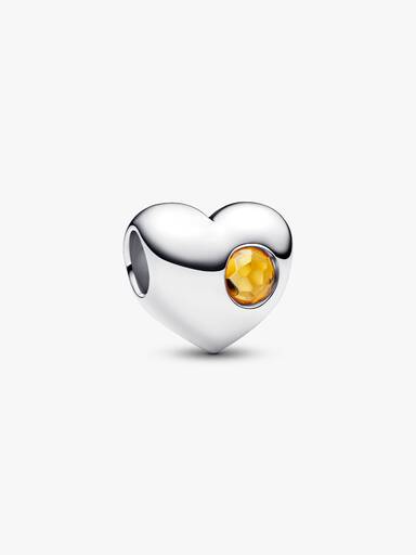 Cuore con Pietra Miele Novembre da incidere