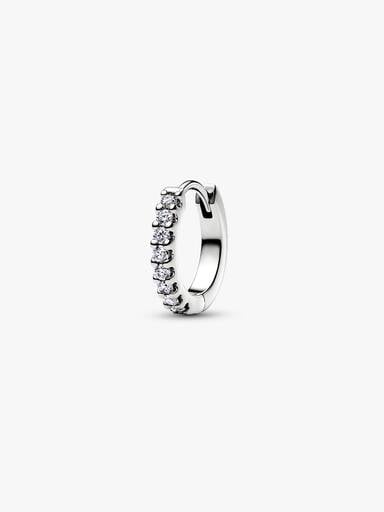 Mono Orecchino Era in oro 14k con pavé di diamanti creati in laboratorio