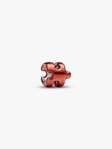 Mini Charm Puzzle effetto metallico arancione
