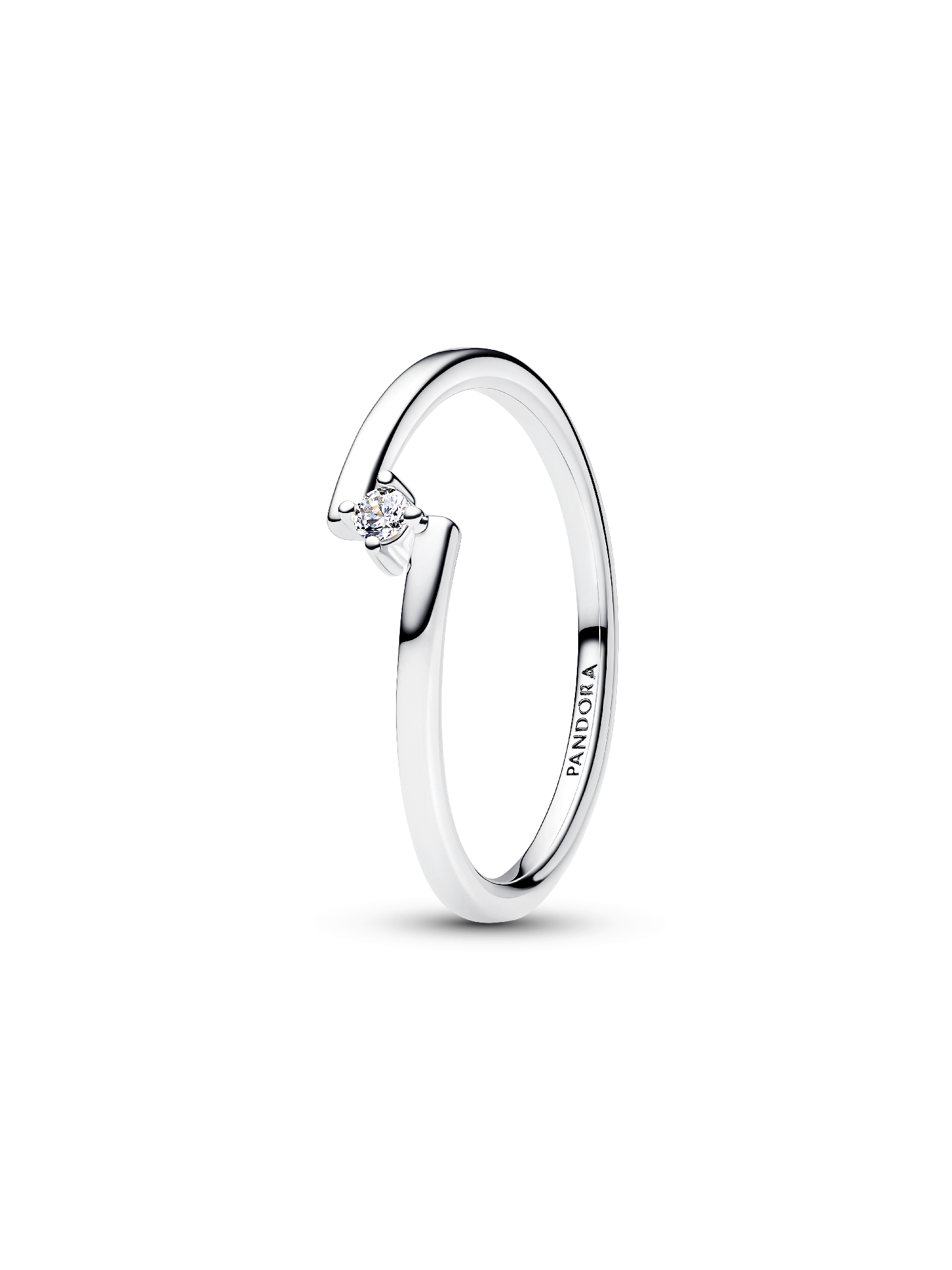 Anello Solitario Fascia Asimmetrica