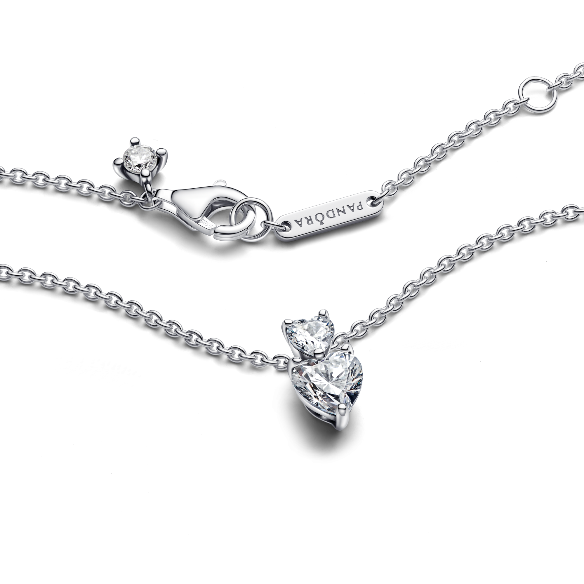 Pandora Collana Due Cuori - Argento Sterling 925 /...
