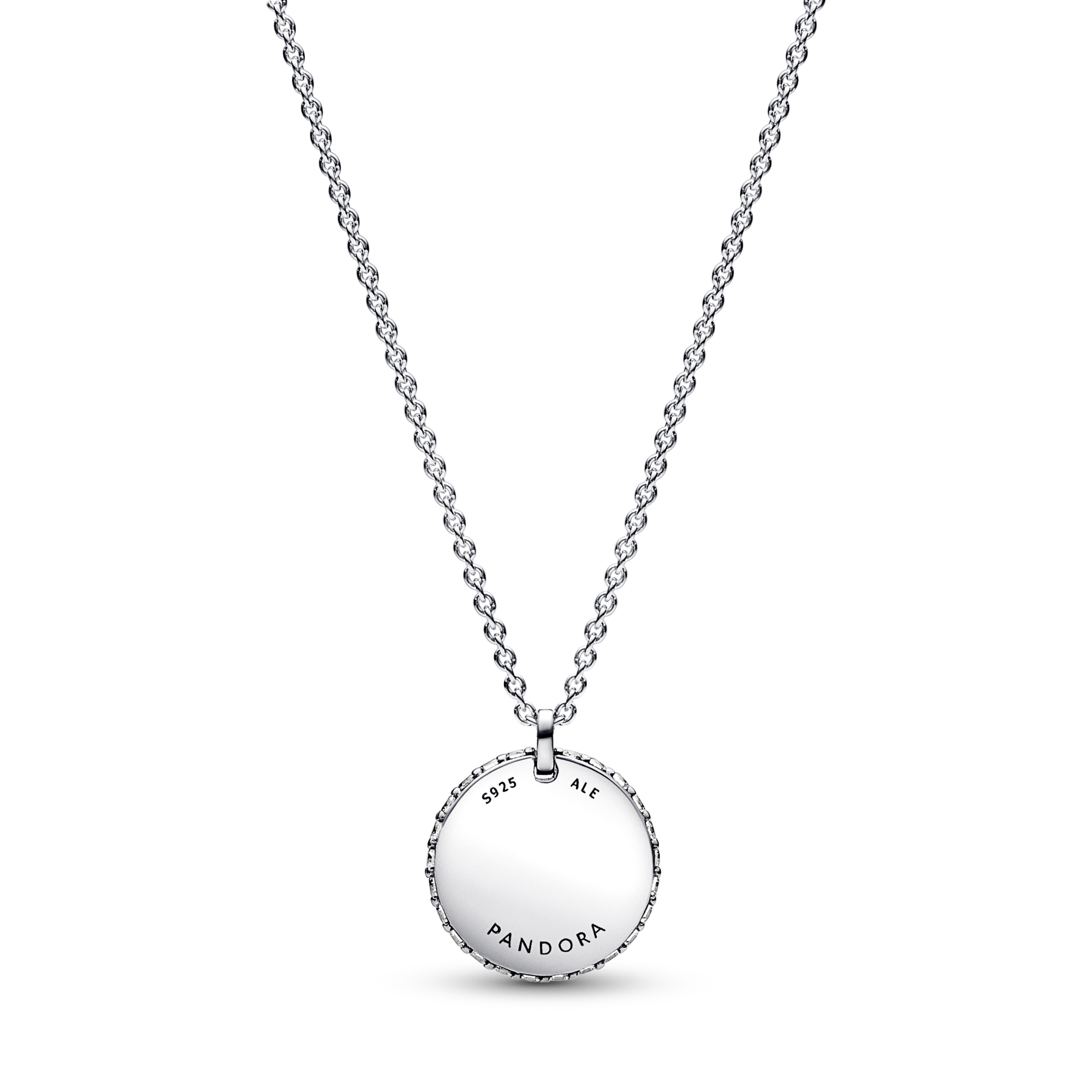 Pandora Collana con Medaglia Pavé - Argento
