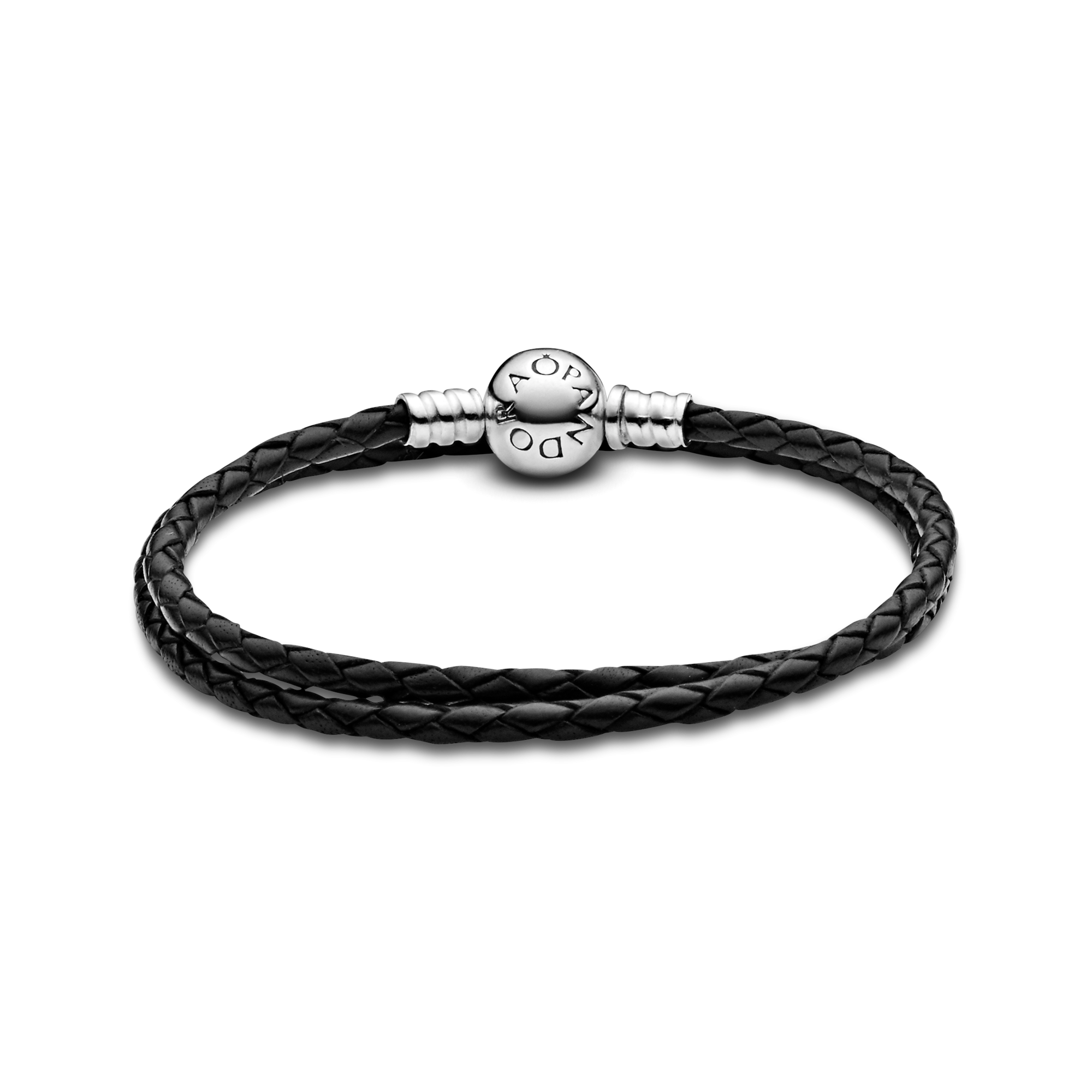 Pandora Bracciale in Pelle Nero Doppio - Pelle /