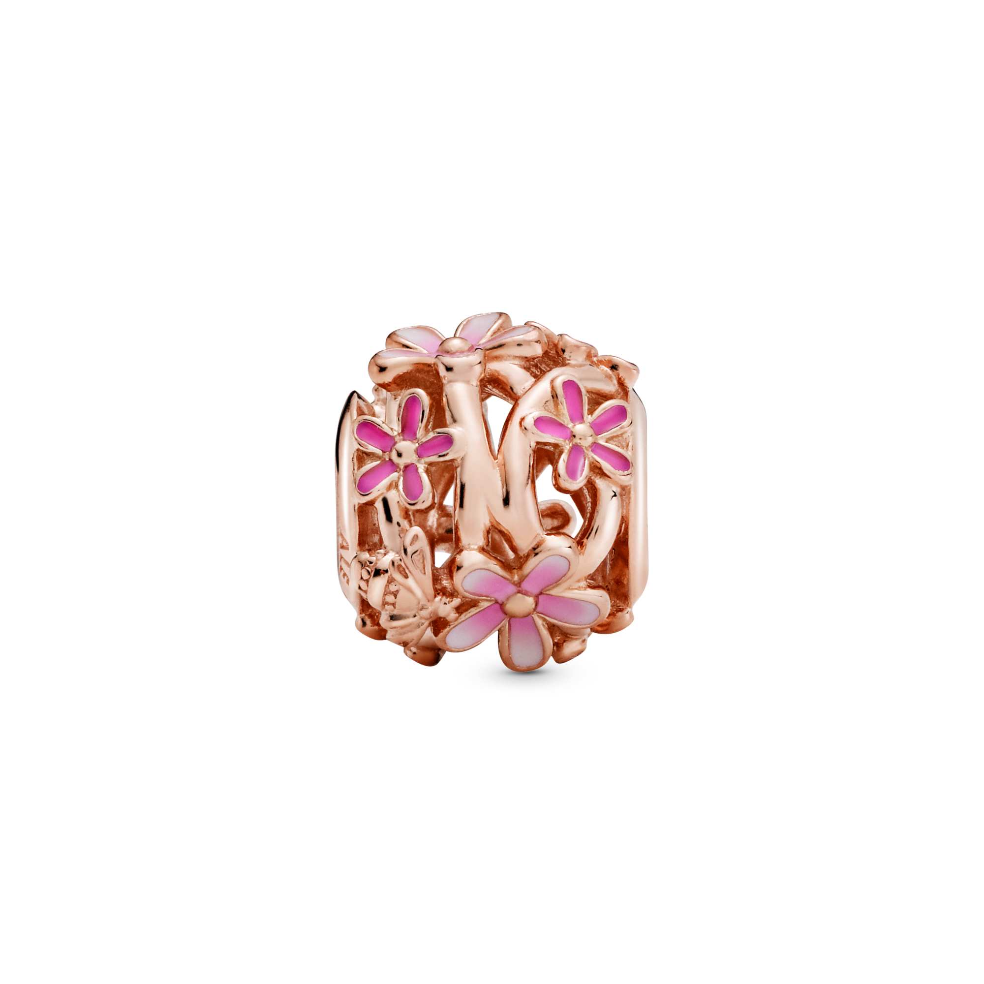 Pandora Charm Openwork Margherita Rosa - Smalto /