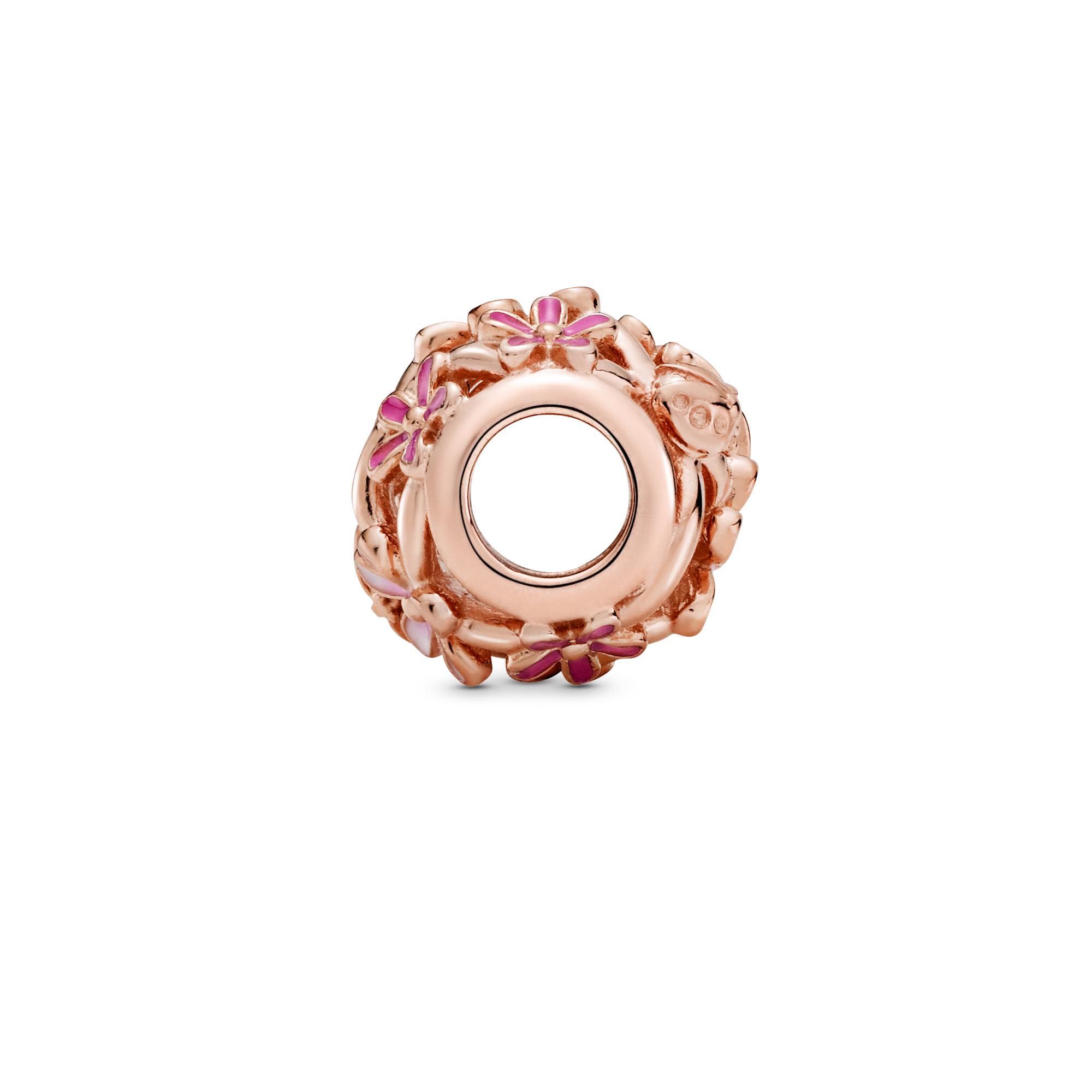 Pandora Charm Openwork Margherita Rosa - Smalto /
