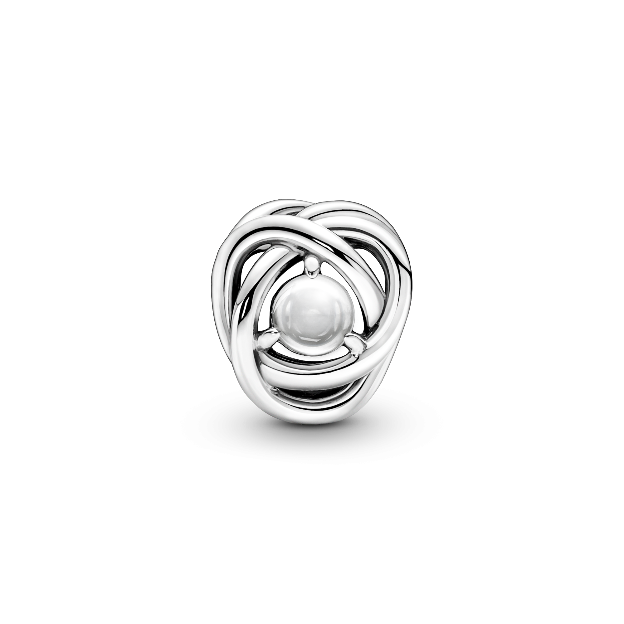Pandora Charm Cerchio Eterno Bianco Aprile
