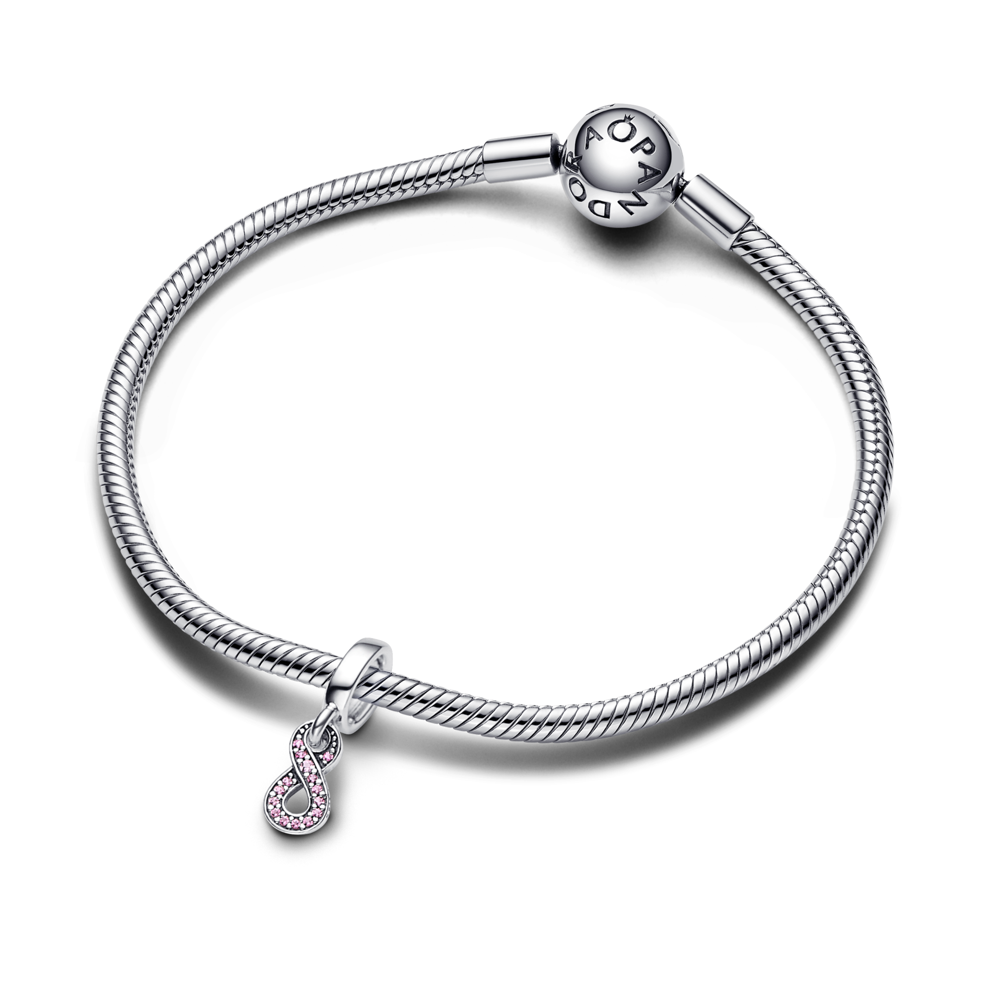 Pandora Charm Pendente Infinito Rosa - Argento
