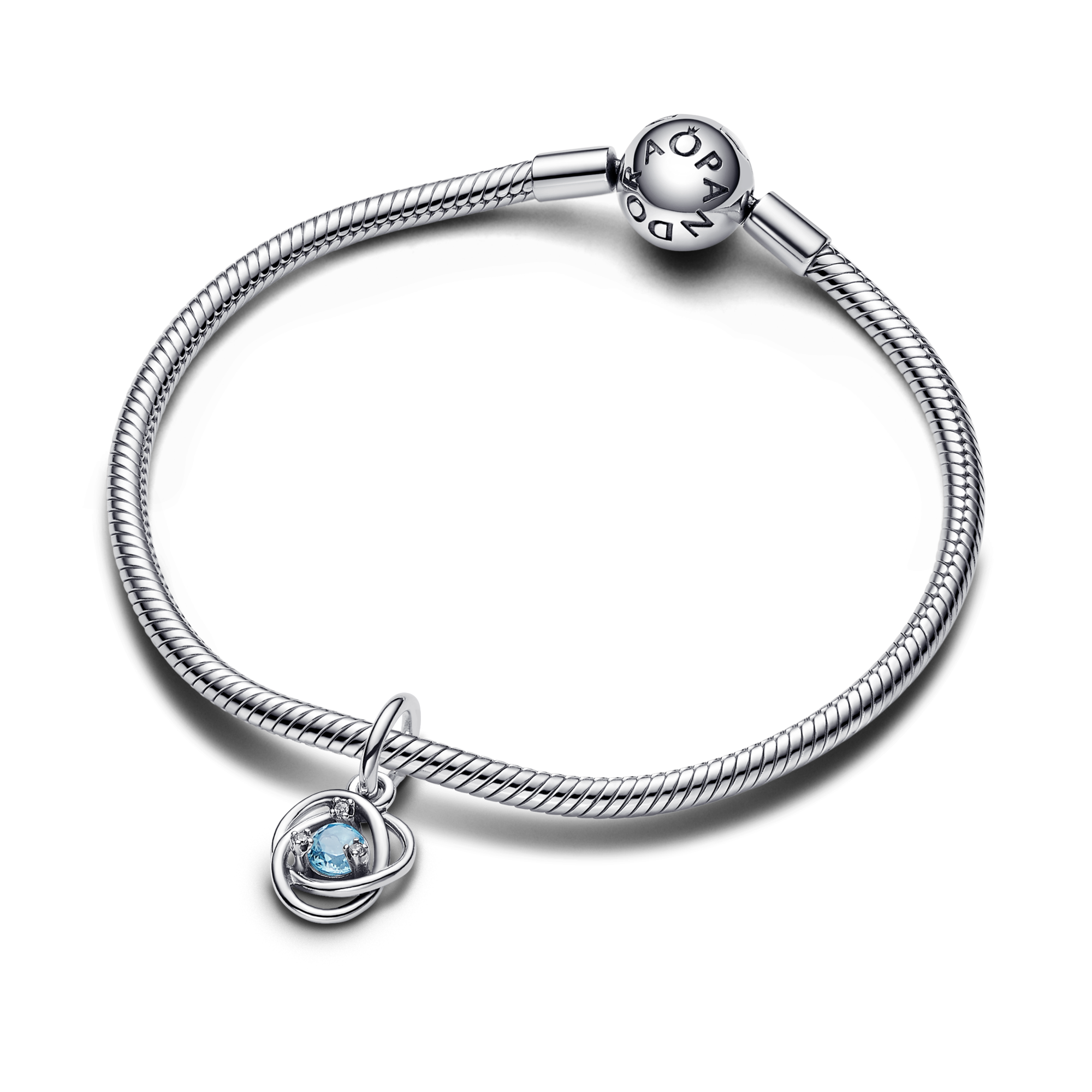 Pandora Pendente Cerchio Eterno Azzurro Marzo