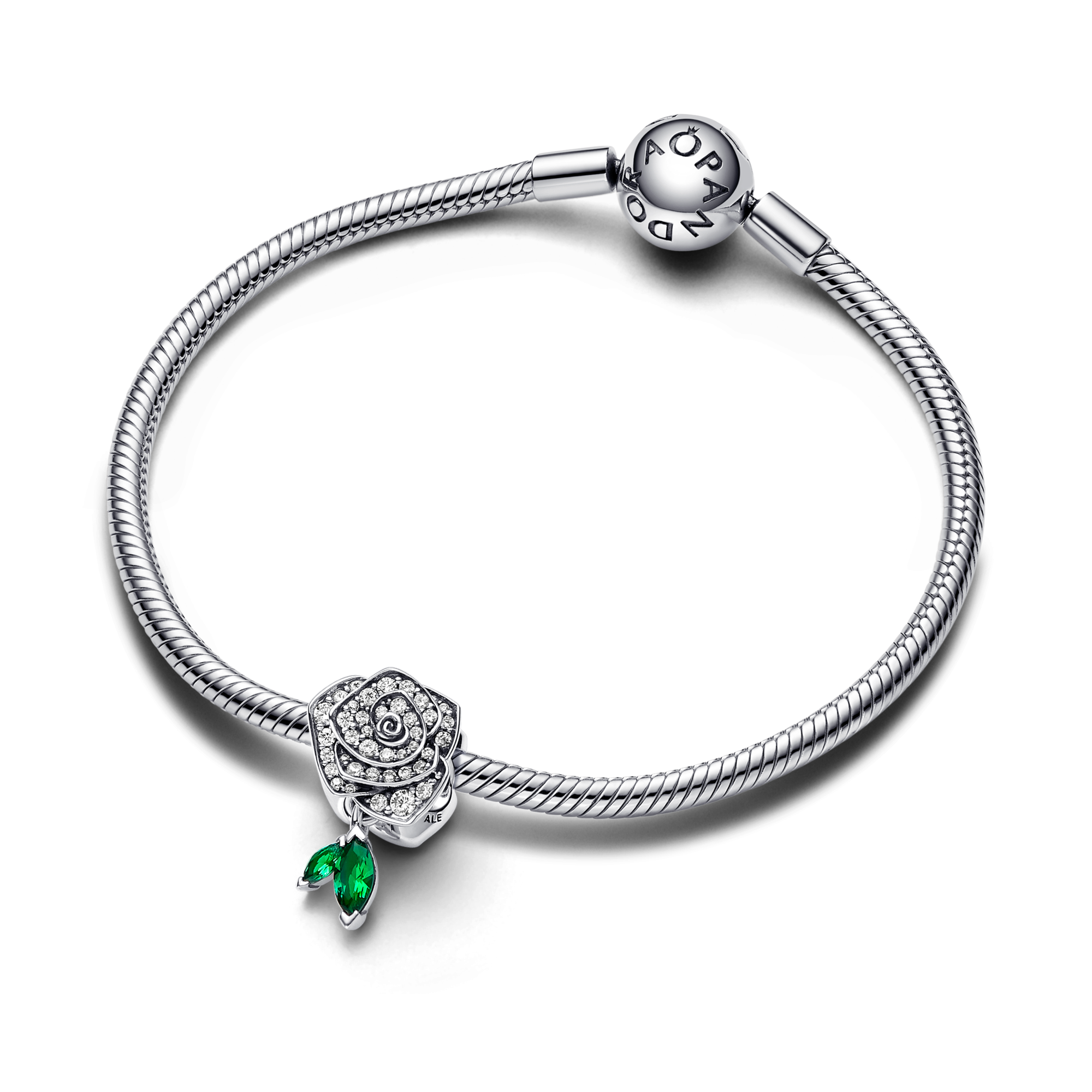 Pandora Charm Rosa Scintillante - Argento Sterling...