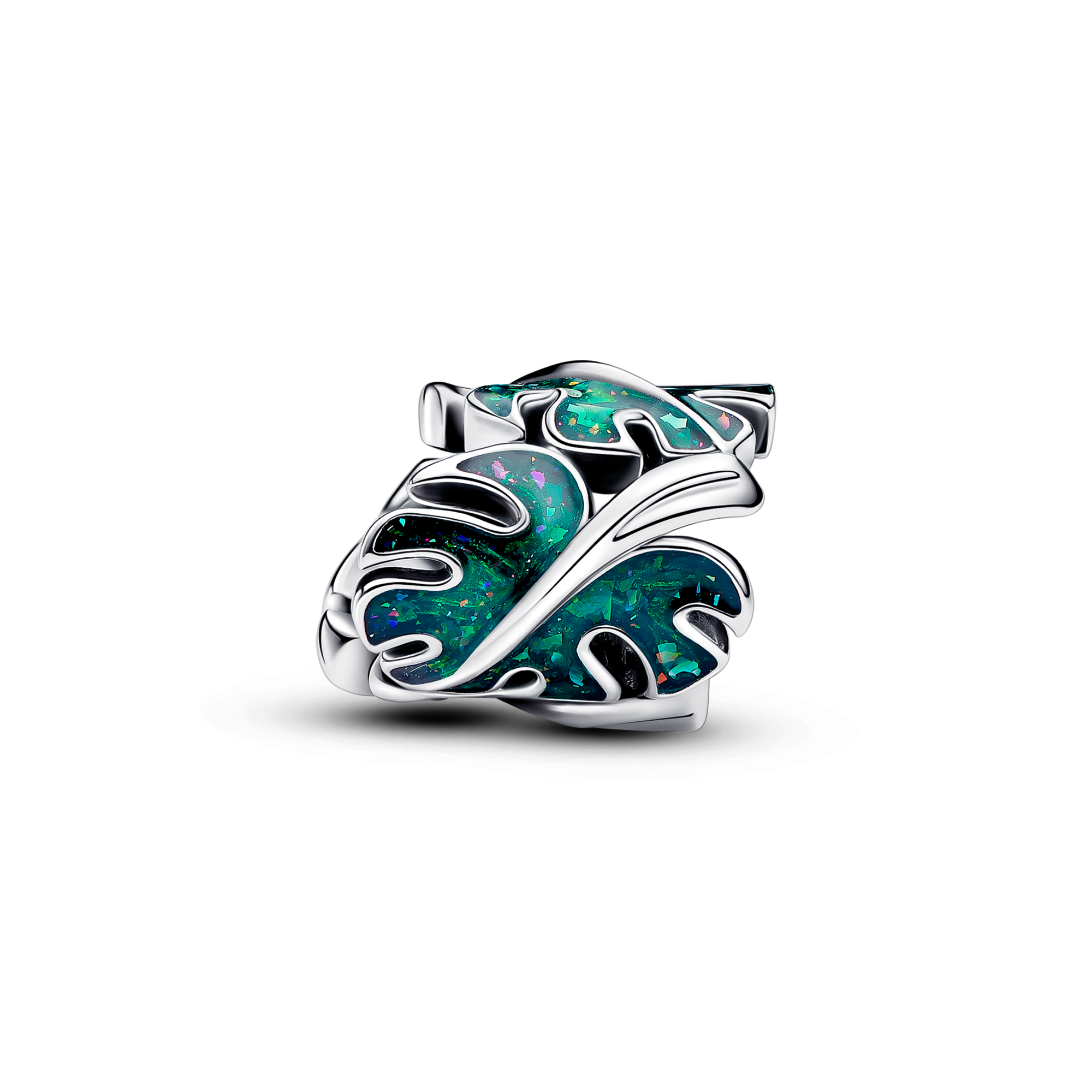 Pandora Charm Foglia di Monstera Glitterata
