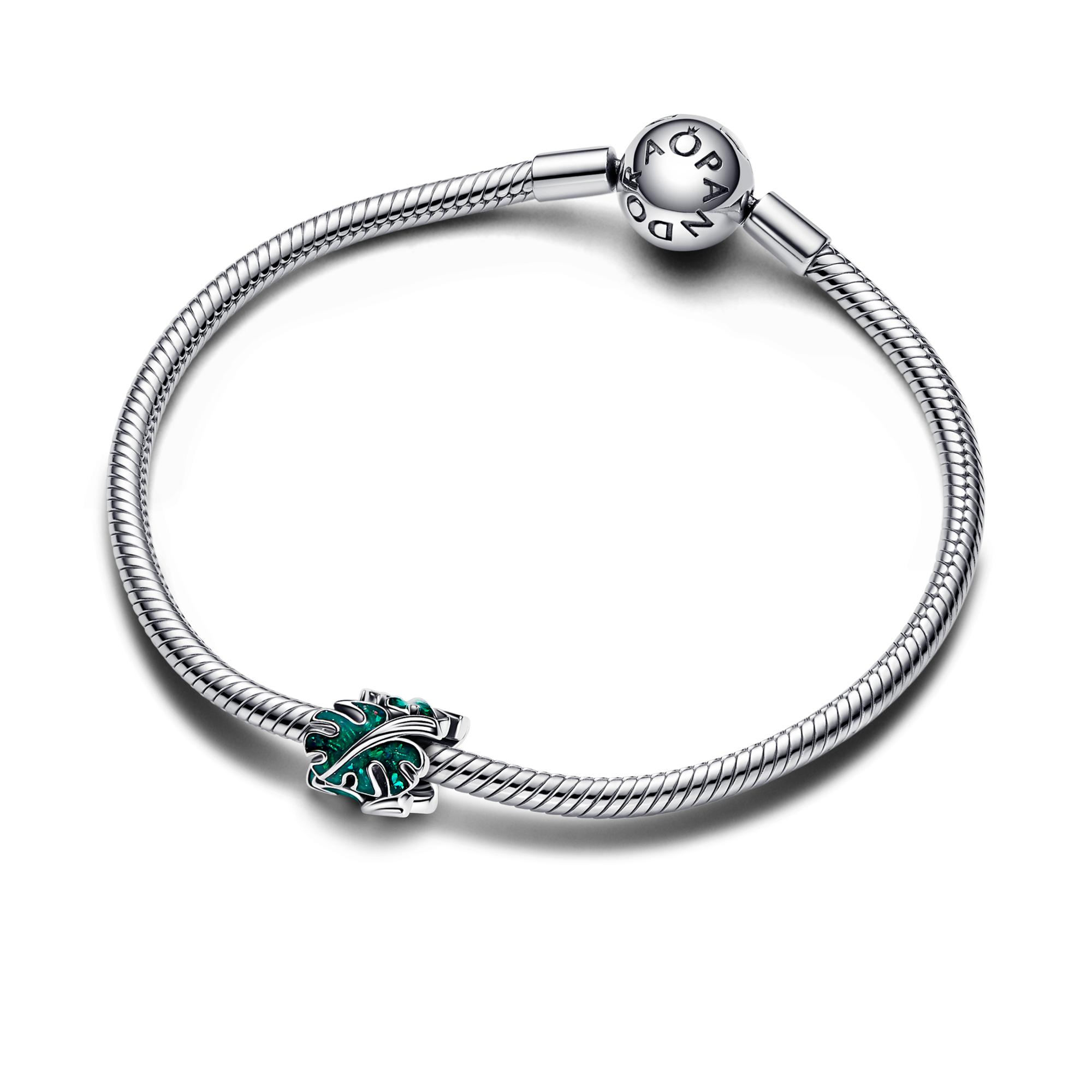 Pandora Charm Foglia di Monstera Glitterata