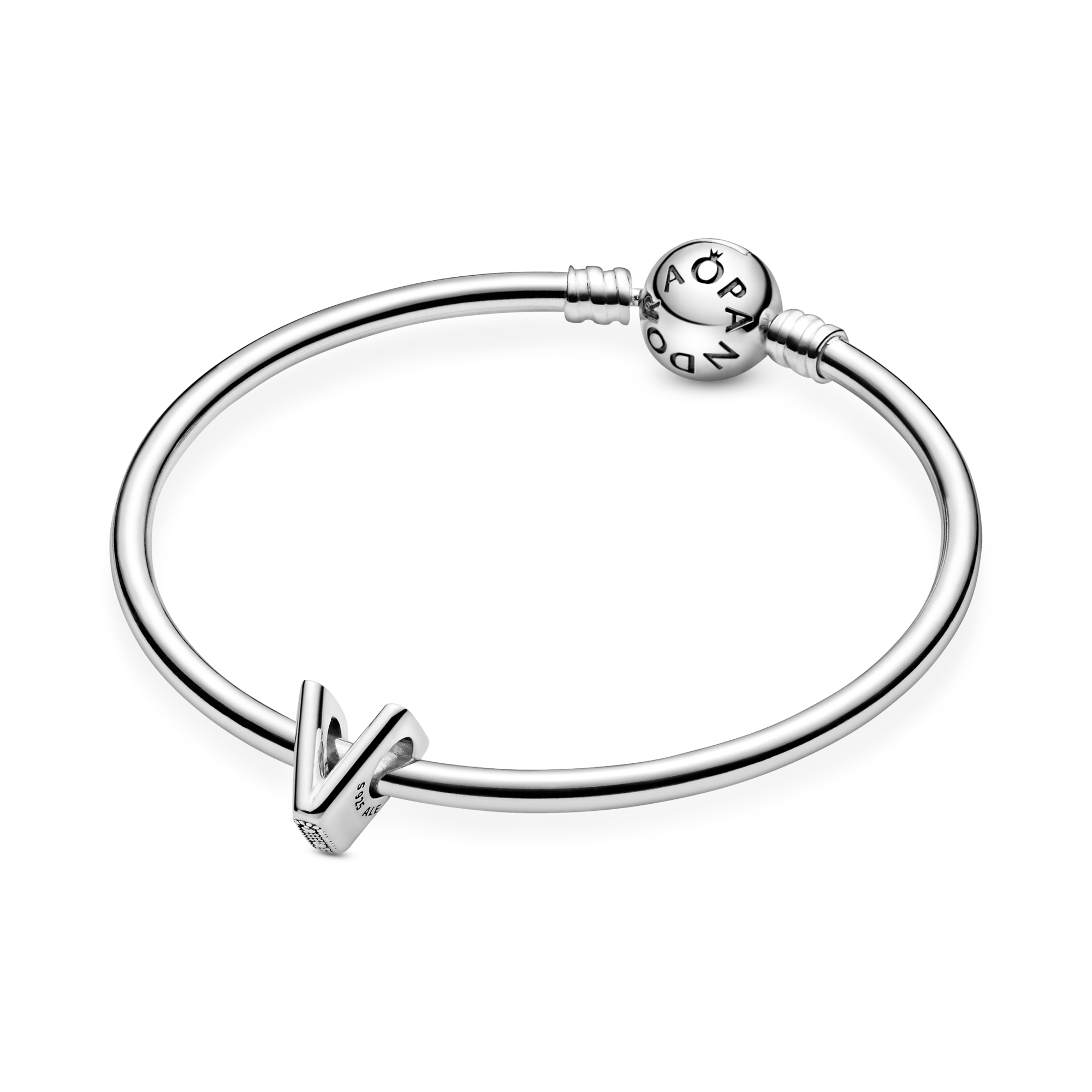 Pandora Charm Lettera V - Argento Sterling 925