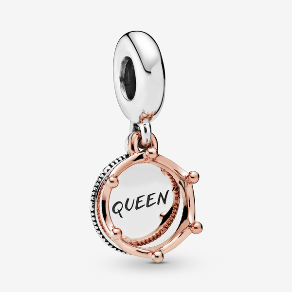 Pandora Charm Pendente Corona Regale - Esclusiva lega metallica in Argento Sterling 925 con placcatura in Oro rosa 14K