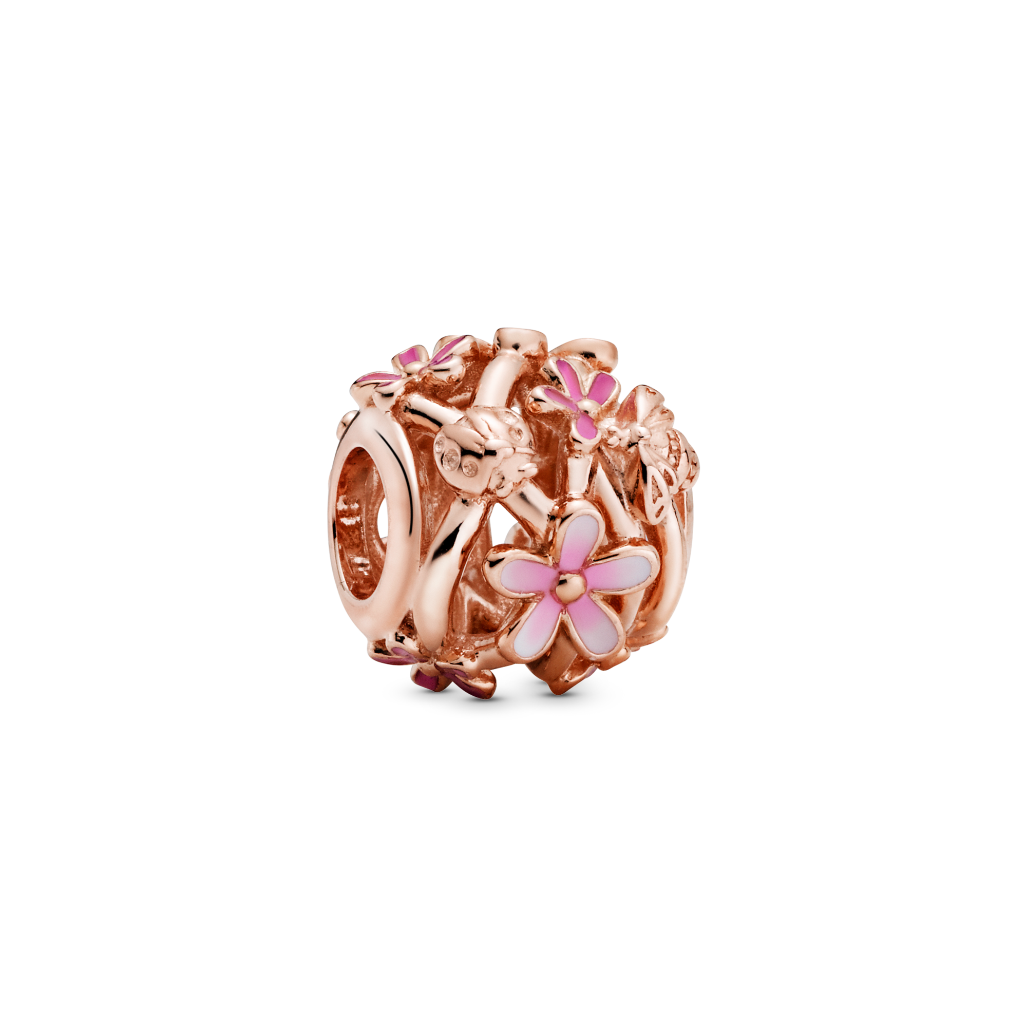 Pandora Charm Openwork Margherita Rosa - Smalto /
