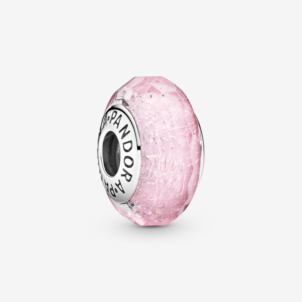 Pandora Charm Vetro di Murano Rosa Iridescente - Vetro / Argento Sterling 925 / Rosa
