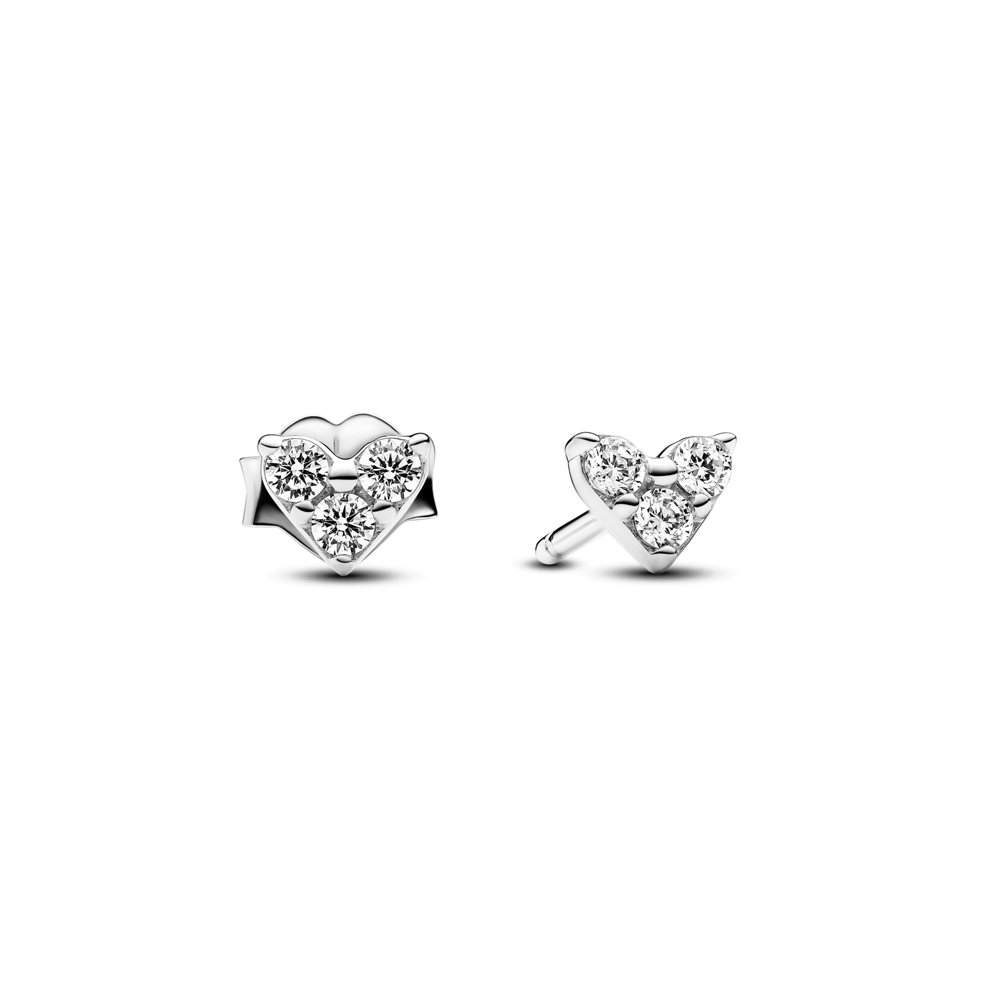 Pandora Orecchini Cuori con Tre Pietre - Argento
