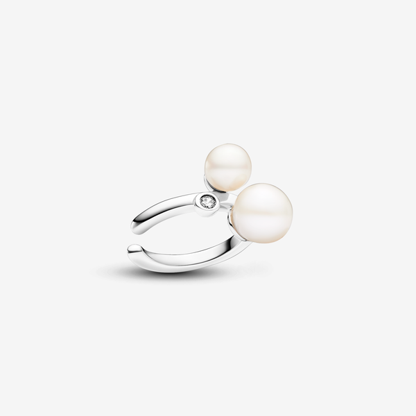 Pandora Ear Cuff Perle d’Acqua Dolce Coltivate - Argento Sterling 925 / Mix di pietre / Bianco