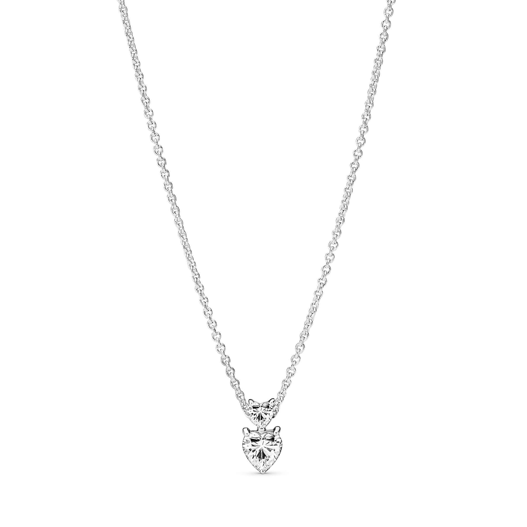 Pandora Collana Due Cuori - Argento Sterling 925 /...