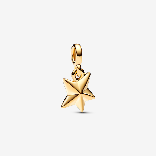 Charm Mini pendente Star Pandora ME - Smalto / Esclusiva lega metallica con placcatura in Oro 14K / Nero