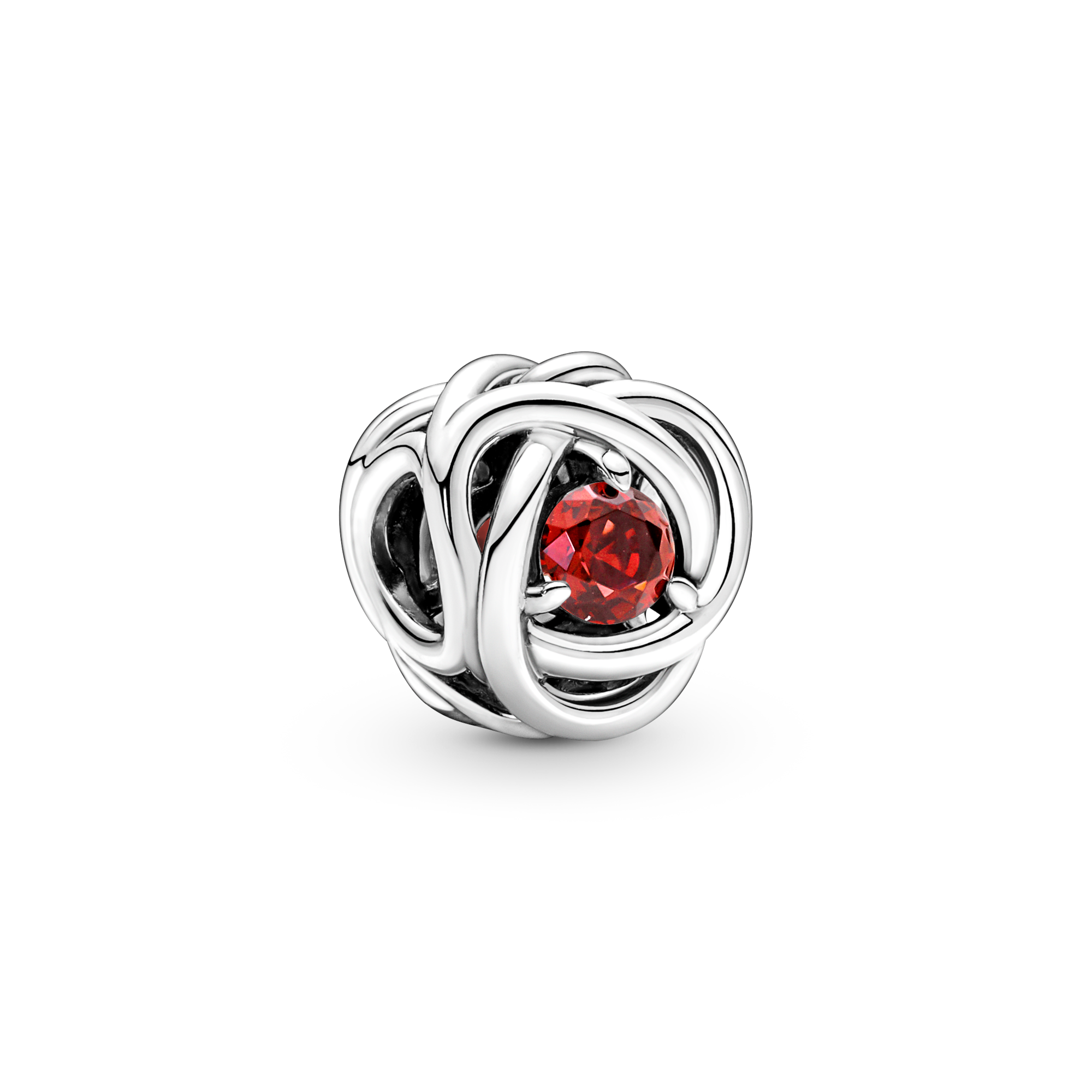 Pandora Charm Cerchio Eterno Rosso Luglio