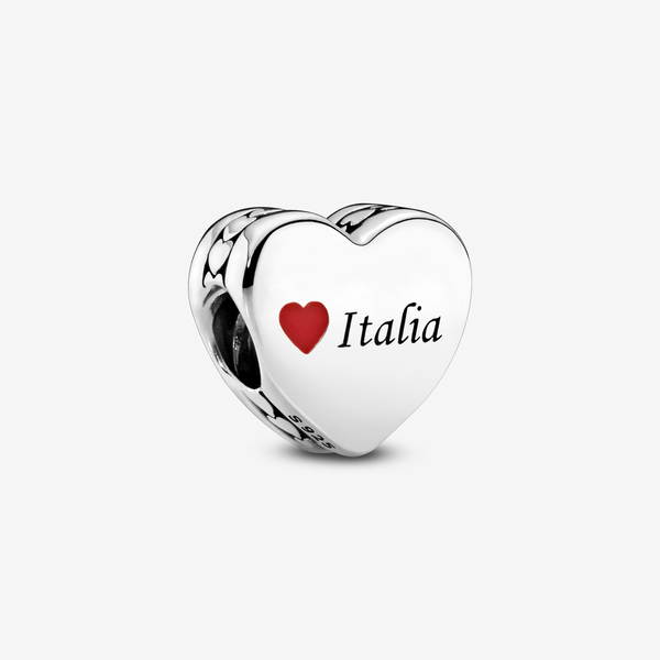 Pandora Charm Italia nel Cuore - Smalto / Argento Sterling 925 / Rosso