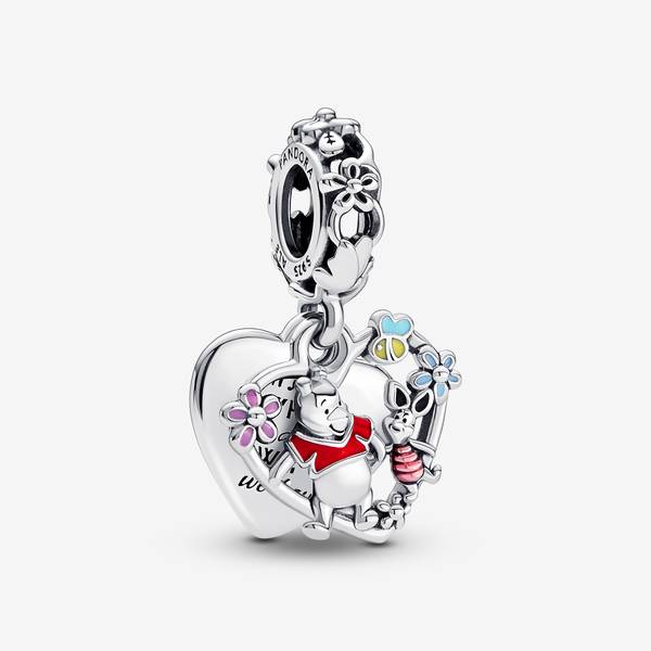 Pandora Charm pendente Disney, Winnie the Pooh, Pendente Winnie e Pimpi - Smalto / Argento Sterling 925 / Multicolore