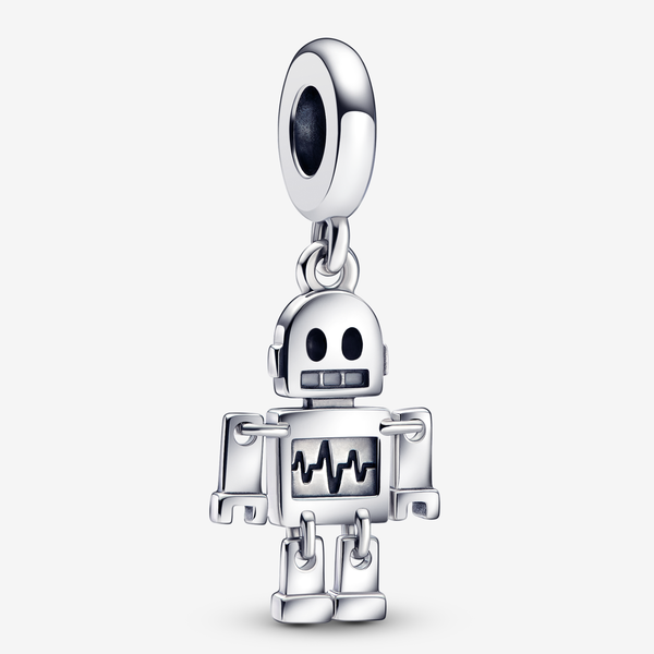 Pandora Charm pendente Bestie-Bot il Robot - Smalto / Argento Sterling 925 / Bianco