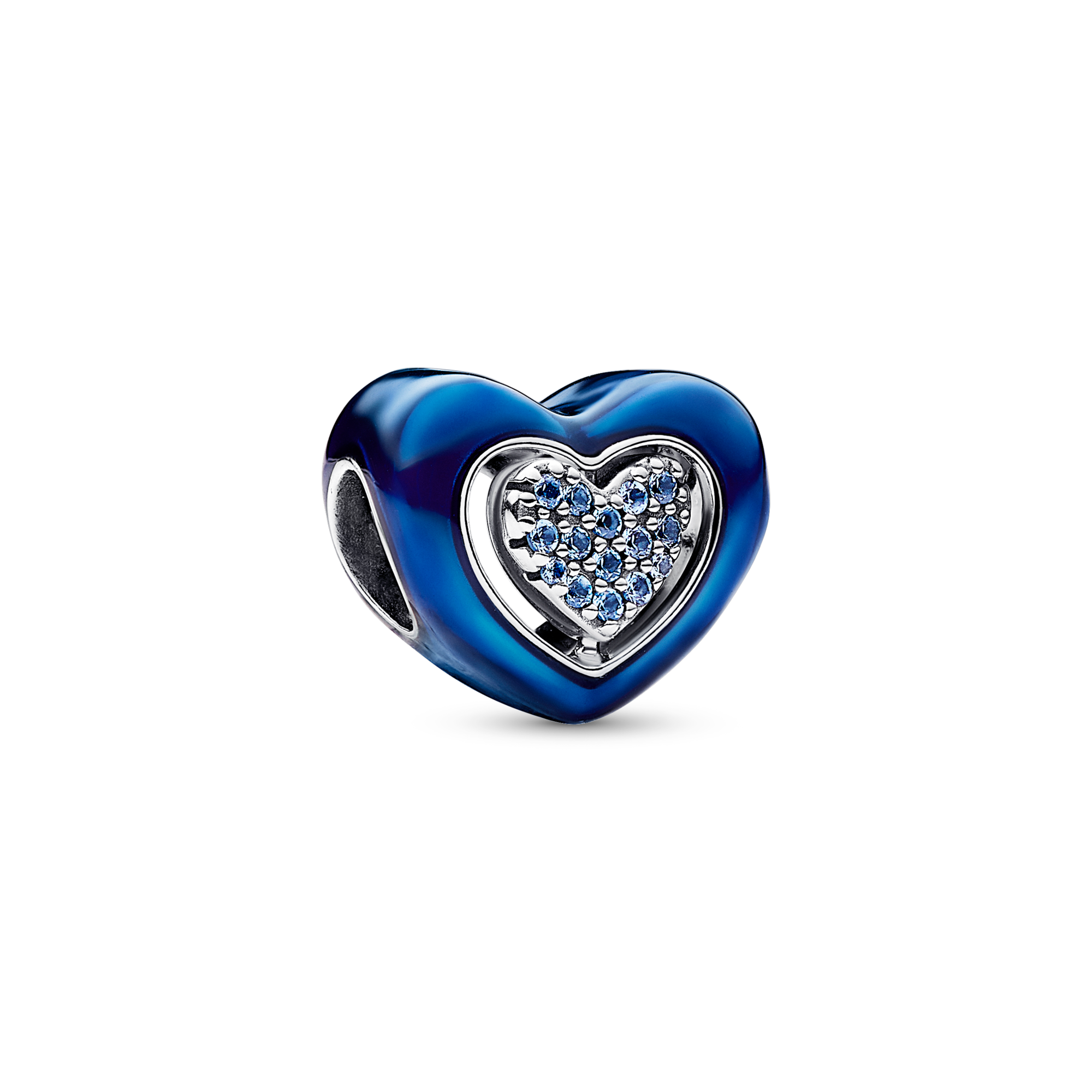 Pandora Charm Cuore Blu Girevole - Smalto /