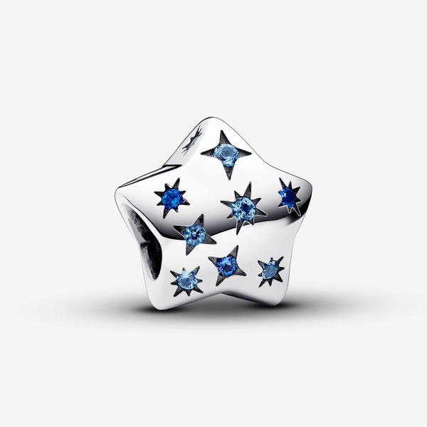 Pandora Charm Stella Reach for the Stars - Argento Sterling 925 / Cristallo creato dall’uomo / Blu