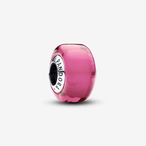 Pandora Charm Mini Vetro di Murano Rosa - Vetro / Argento Sterling 925 / Rosa