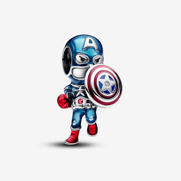 Pandora Marvel, Avengers, Captain America - Smalto / Argento Sterling 925 / Zirconia cubica / Blu