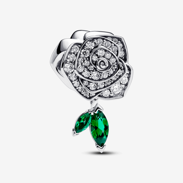 Pandora Charm Rosa Scintillante - Argento Sterling 925 / Mix di pietre / Verde