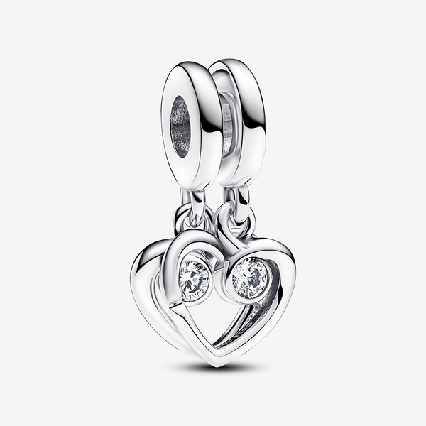 Pandora Charm Pendente “Forever & Always” Divisibile - Argento Sterling 925 / Zirconia cubica