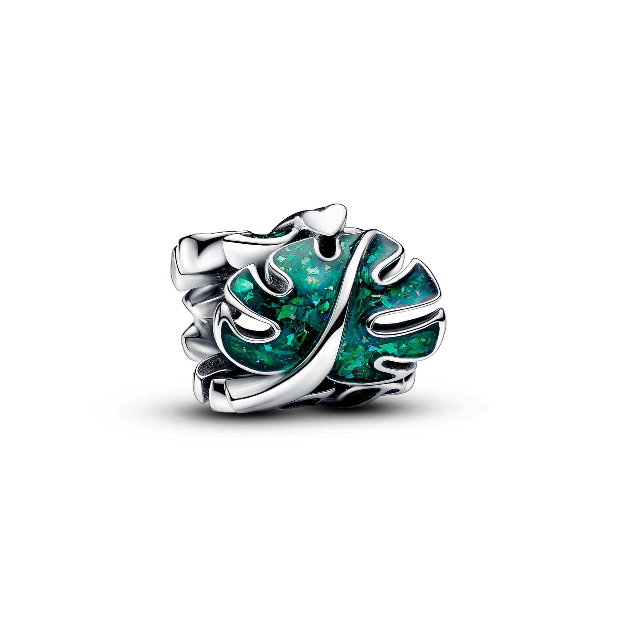 Pandora Charm Foglia di Monstera Glitterata