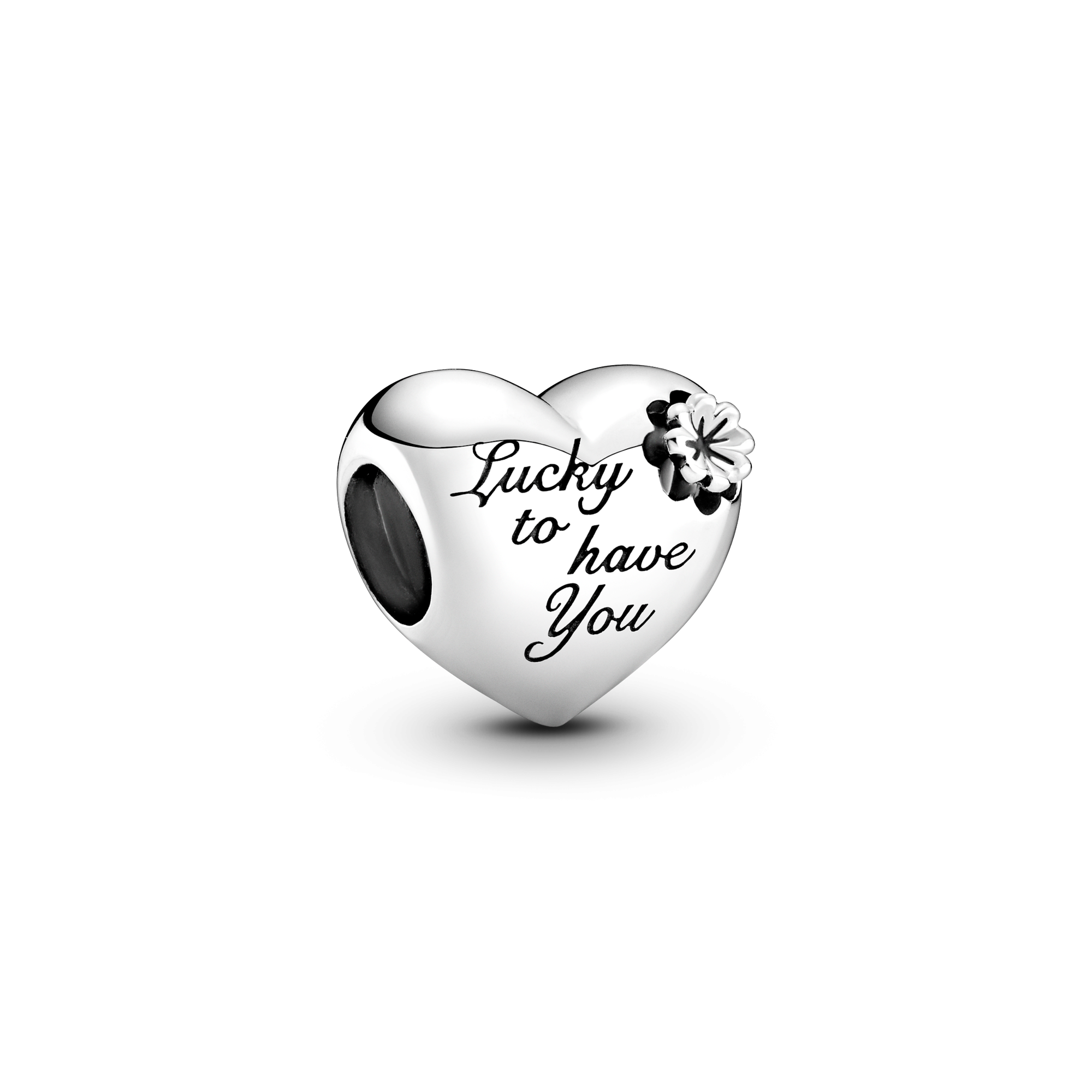 Pandora Charm Cuore e Quadrifoglio - Argento